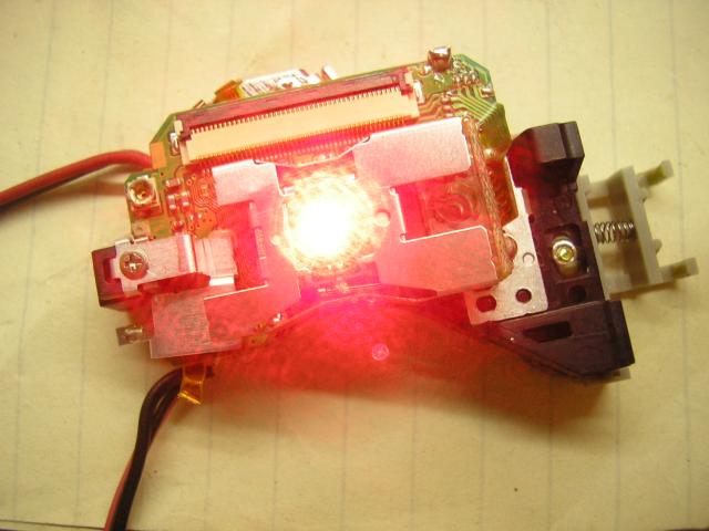 Red laser diode.